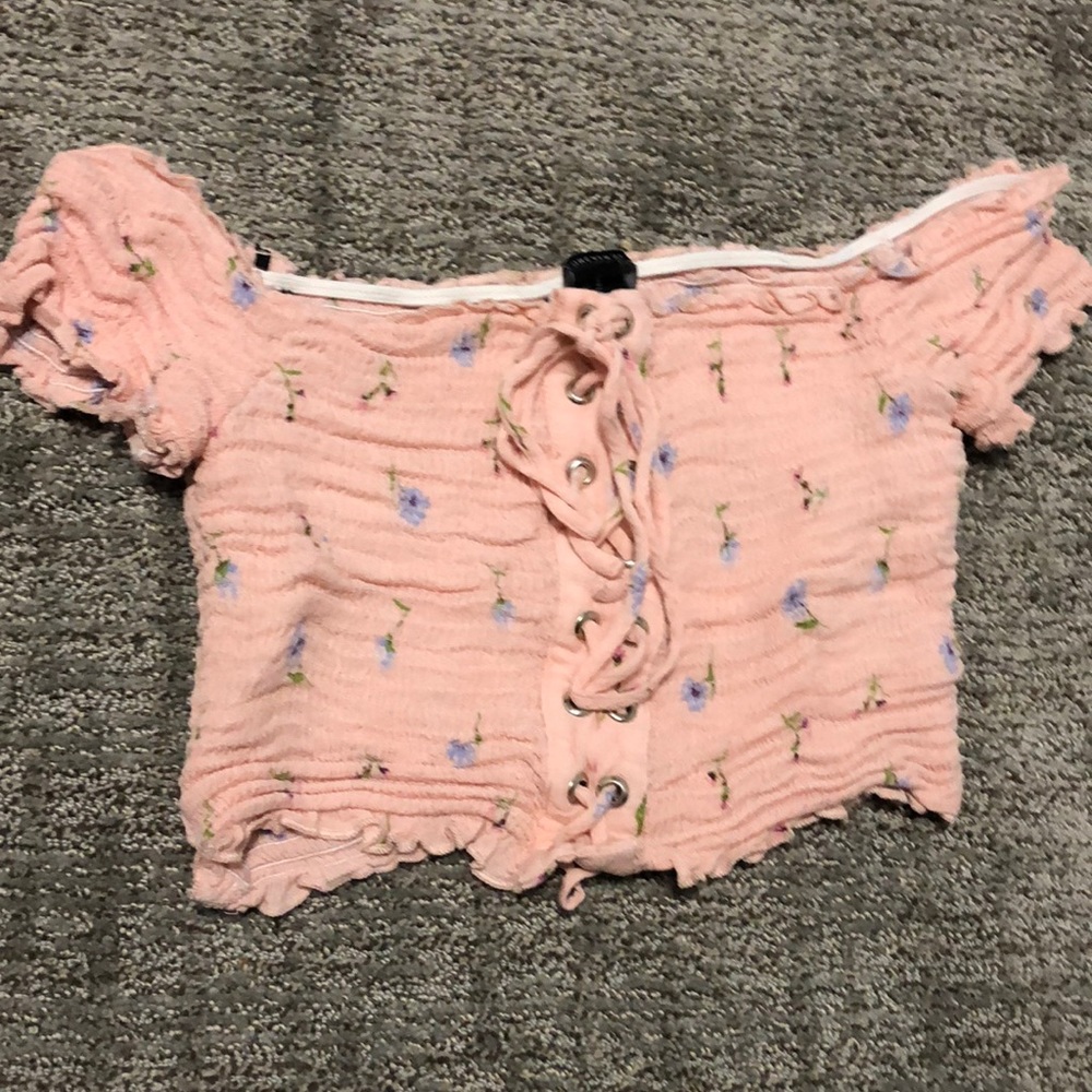 crop floral tee